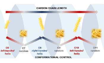 Carbon Chains can Adopt Helical Shapes Based on Number of Atoms in Chain