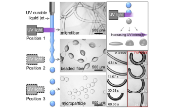 In-Air Photopolymerization Helps Produce Various Bio-Inspired Microparticles