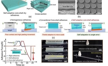 Self-Adaptive "Live Core" Dry Adhesive for High-Strength Adhesion
