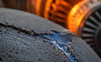Self-Healing Ceramic Coating Seals Turbine Cracks at 800 °C