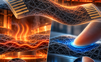 Heat-treated PAN Fiber Mats Enable Flexible Temperature and Pressure Sensing at High Temperatures