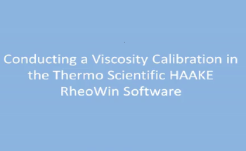 Viscosity Calibration in HAAKE RheoWin