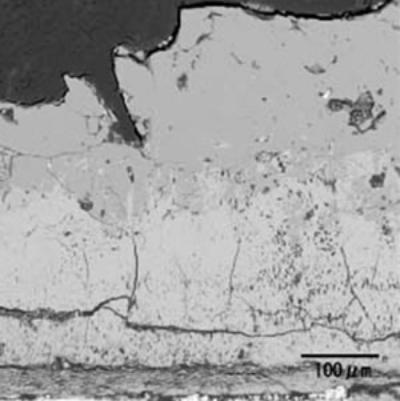 AZoJoMo - Journal of Materials Online - Microstructure of oxidized layer of WC hard-metal chip at 1300°C. SEM image