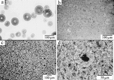 AZoJomo - The AZO Journal of Materials Online - Structure of alumina granules (a), their green compact (b), and sintered ceramics (c and d).
