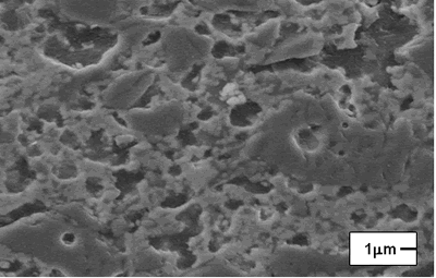 AZoJomo - The AZO Journal of Materials Online - Composition 1: 18 h, the use of silica fume can provide a good bond between grains of Al2O3 (dark grains).