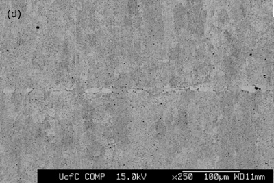AZojomo - AZo Jounal of Materials Online - SEM micrographs of joints made for 1800 seconds hold time using MBF 50 interlayers