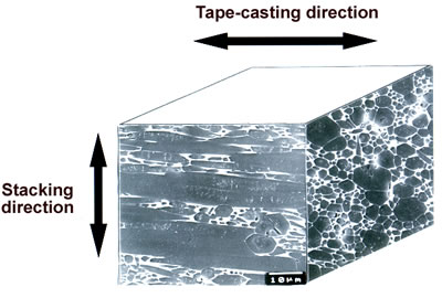 AZojomo - The "AZo Journal of Materials Online" Microstructure of polished surfaces of tape-casted and ultra-high temperature HIPed specimen with  5 mass% Y2O3 additive and 5 vol% ß-Si3N4 single crystal particles.
