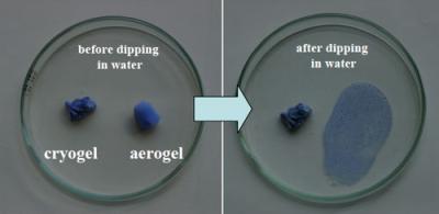 AZoM - The A to Z of Materials - The newly developed cryogel is stable in water, whereas water causes structural destruction to the aerogel currently in use