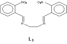 AZoJomo - The AZO Journal of Materials Online - Structural Formula of the ligand N,N’-bis(2-nitrobenzyl)ethylendiimine (L1).