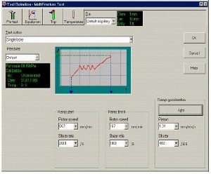 Measurement conditions for melt fracture test.