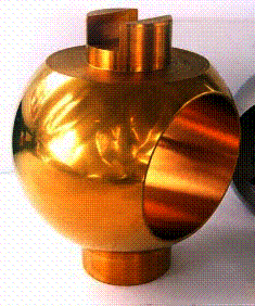 AZoM - Metals, Ceramics, Polymer and Composites : Titanium nitride coated ball valve.