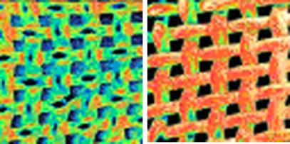 AZoM - Metals, polymers, ceramics and composites - A fluorinated coating on unoxidised mesh (left) and oxidised mesh (right)