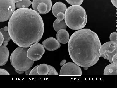 AZoJomo - The AZO Journal of Materials Online - Powder particle of Ni-20Cr. 5 µm particle size