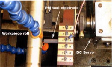 AZoM - Metals, Ceramics, Polymer and Composites : Roll texturing  using a Electrical Discharge Machining set up for Surface Alloying.