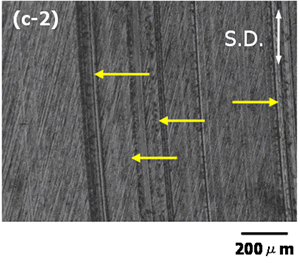 AZoJoMo – AZoM Journal of Materials Online : Optical observations on sliding surfaces of pin specimens (magnesium composite with Mg2Si) and S35Ccounter materials under oil lubricant; Si content of 10%. (Upper; pin, Lower; disk).