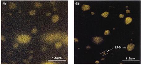 AZoM - metals, ceramics, polymers and composites : X-ray map of a nickel alumina composite before (a) and after (b) ion beam milling.