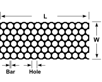 Round 60° staggered pattern.