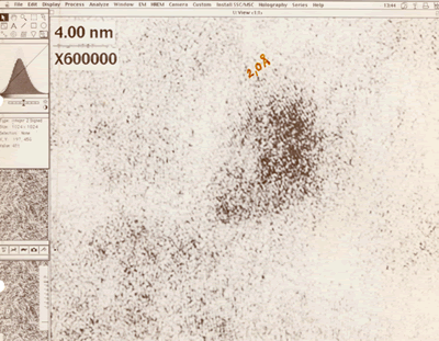 AZoJoMo - AZoM Journal of Materials Online -  HREM image of Ni-Al powders, MM processed for 40 h.